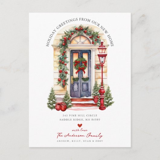 クリスマスフロントドア移動 案内ポストカード (正面)