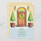 クリスマスフロントドア 招待状 (正面/裏面)