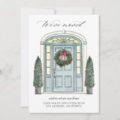 クリスマスフロントポーチコロニアルドアムービング 案内状 (正面)