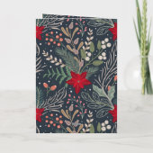 クリスマスフローラかわいいお洒落カラフル シーズンカード (裏面)