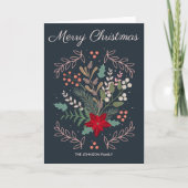 クリスマスフローラかわいいお洒落カラフル   シーズンカード (正面)