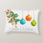 クリスマスフローラとオーナメント アクセントクッション (裏面)