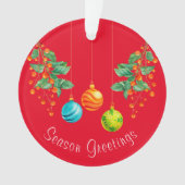 クリスマスフローラとオーナメント オーナメント (正面)