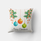 クリスマスフローラとオーナメント クッション (裏面)