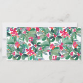 クリスマスフローラの水の色のギフト証明書のロゴ (裏面)