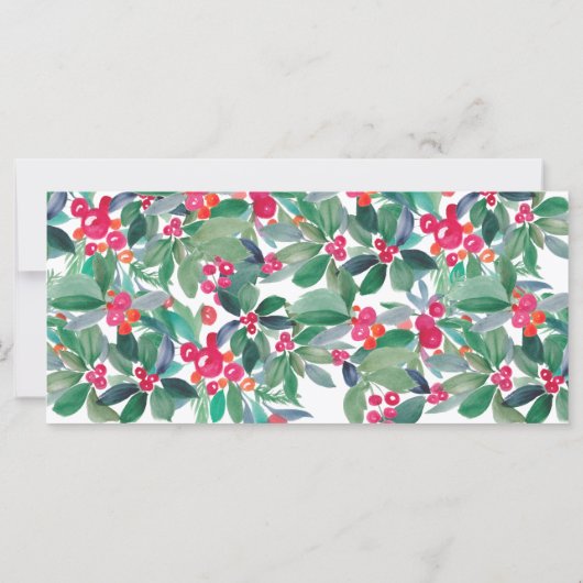 クリスマスフローラの水の色のギフト証明書のロゴ (裏面)