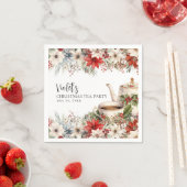クリスマスフローラアフタヌーンティーホリデーパーティー スタンダードカクテルナプキン (インサイチュ)