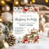 クリスマスフローラアフタヌーンティーホリデーパーティー 招待状
