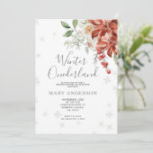 クリスマスフローラウィンターオネダーランド1st誕生日 招待状 (スタンド正面)