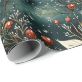 クリスマスフローラウィンタークリームポインセチア ラッピングペーパー (ロールコーナー)
