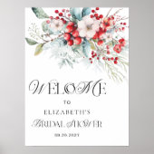 クリスマスフローラエレガントブライダルシャワーへようこそ ポスター (正面)