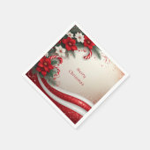 クリスマスフローラキャンディカネスホリデーナプキン スタンダードカクテルナプキン (角)