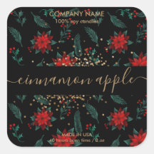 クリスマスフローラキャンドルラベル製品ラベル