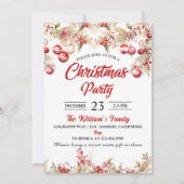 クリスマスフローラクリスマスパーティー 招待状 (正面)