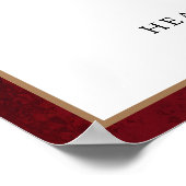 クリスマスフローラクレストモノグラム結婚の歓迎 ポスター (角)