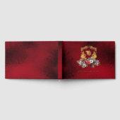 クリスマスフローラクレストモノグラム結婚ズ ゲストブック (全面)