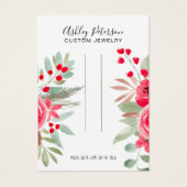 クリスマスフローラシックなジュエリーのヘアクリップ表示 (正面)