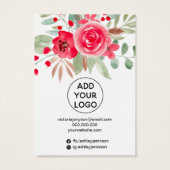 クリスマスフローラジュエリーイヤリングネックレスディスプレイ (裏面)