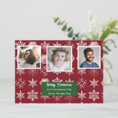 クリスマスフローラスノーフレークスファミリー写真 シーズンカード (スタンド正面)