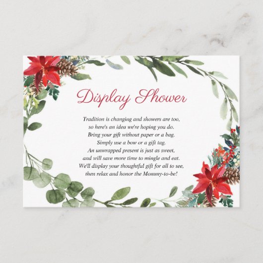 クリスマスフローラディスプレーシャワー エンクロージャーカード (正面)