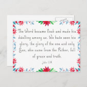 クリスマスフローラバイブル詩はがき シーズンポストカード (正面/裏面)