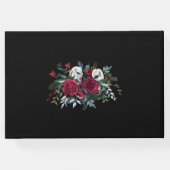 クリスマスフローラパーソナライズされたバラ結婚ズ ゲストブック (裏面)