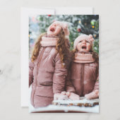 クリスマスフローラフォークアート深いフォレストグリーン シーズンカード (裏面)