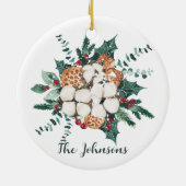 クリスマスフローラブーケ セラミックオーナメント (裏面)