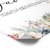 クリスマスフローラホリデーティーパーティーの好意 ポスター (角)