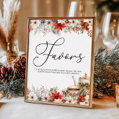 クリスマスフローラホリデーティーパーティーの好意 ポスター