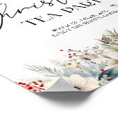 クリスマスフローラホリデーティーパーティーウェルカム ポスター (角)