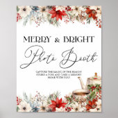 クリスマスフローラホリデーティーパーティーフォトブース ポスター (正面)