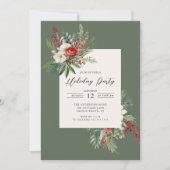 クリスマスフローラホリデーパーティー 招待状 (正面)