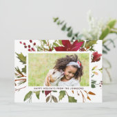 クリスマスフローラホリデーフォトカード シーズンカード (スタンド正面)