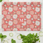 クリスマスフローラポインセチアカスタムホリー キッチンタオル (折り畳み)