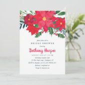 クリスマスフローラポインセチアブライダルシャワー 招待状 (スタンド正面)