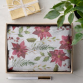 クリスマスフローラポインセチア文字タイポグラフィ 薄葉紙 (ギフト)