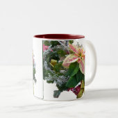 クリスマスフローラポインセチア配置マグ ツートーンマグカップ (正面右)