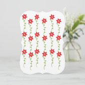 クリスマスフローラポインセティアフラットグリーティングカード カード (スタンド正面)