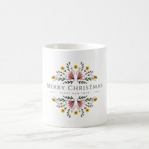 クリスマスフローラマグカップ コーヒーマグカップ