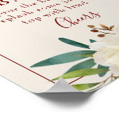 クリスマスフローラミモサバーサイン ポスター (角)