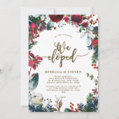 クリスマスフローラモダンは私たちが招待した 招待状 (正面)