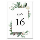 クリスマスフローラモダンパインエレガントテーブル番号 テーブルナンバー (裏面)