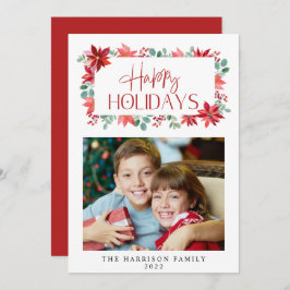 クリスマスフローラユーカリ水彩写真 シーズンカード