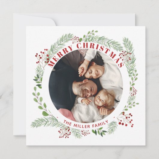 クリスマスフローラリースカード(2枚) シーズンカード (正面)