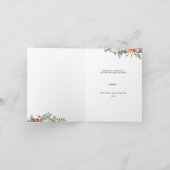 クリスマスフローラリースシーズンの挨拶2枚の写真 シーズンカード (内部)