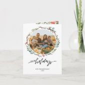 クリスマスフローラリースシーズンの挨拶2枚の写真 シーズンカード (正面)