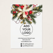 クリスマスフローラリースジュエリーヘアクリップ表示 (裏面)