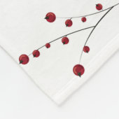 クリスマスフローラリース冬のパターンのフローレット穴 フリースブランケット (角)