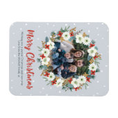 クリスマスフローラリース磁気カード マグネット (横)